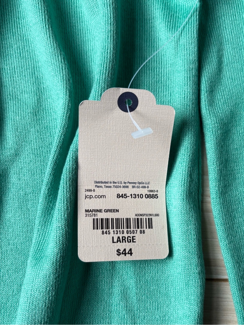 St John’s Bay Sweater Womens Large Green Cowl Neck Soft Knit Pullover Cozy NWT - Picture 7 of 7